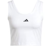 Adidas Women's Essentials SMALL Logo Cotton Lifestyle Tank, White/Black, S