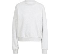 Adidas Essentials Small Logo Feelcozy Sweatshirt M Light Grey Heather / White