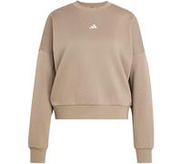 adidas Essentials Small Logo Feelcomfy Sweatshirt Damen KF8417 - khaki six/white S