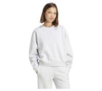 adidas Damen Essentials Small Logo Feel Cozy Relaxed Fit Sweatshirt, Light Grey Heather/White, M