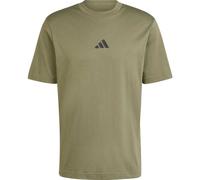 adidas Men's Essentials SMALL Logo Single Jersey Tee, Olive strata/Black, L