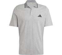 adidas Herren Essentials SMALL Logo Pique Polo Shirt, medium Grey Heather/Black, XXL