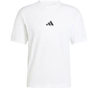 Adidas T-Shirt Essentials Single Jersey mit kleinem Logo Weiß/Schwarz XL