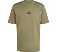 adidas Men's Essentials SMALL Logo Single Jersey Tee, Olive strata/Black, XL