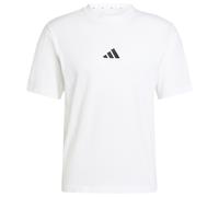 adidas Men's Essentials SMALL Logo Single Jersey Tee, White/Black, XXL