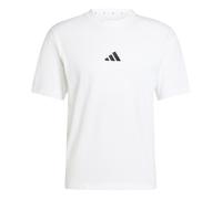 adidas Men's Essentials SMALL Logo Single Jersey Tee, White/Black, XXL