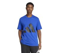 adidas Essentials Sport-T-Shirt mit großem Logo für Herren, Team Königsblau / Schwarz, XXL