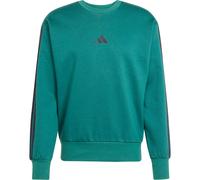 Adidas Essentials 3 Stripes Fleece Sweatshirt S Collegiate Green / Black