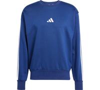 adidas Men's Essential Three Stripes Fleece Sweatshirt, Dark Blue/White, M