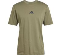 adidas Essentials Single Jersey T-Shirt 3 Streifen kurzarm khaki schwarz - XXL