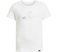 Adidas Everyday Glam Graphic Mädchen T-Shirt, weiß 128