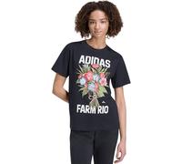 Adidas Grafik-T-Shirt x FARM RIO Damen Schwarz/Cream White/Multicolor L