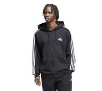 Kapuzensweatshirt ADIDAS SPORTSWEAR "M 3S FT FZ HD", Herren, Gr. L, schwarz (schwarz, weiß), Obermaterial: 100% Baumwolle, normal, Rundhals, angesetztes Bündchen, Sweatshirts (36756208-L) schwarz, wei