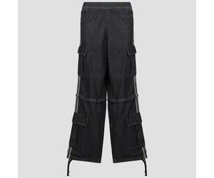 adidas Flare Jeans/Bootcut MID RISE 2-IN-1 DENIM PANT in Schwarz EU S
