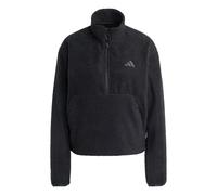 Adidas Sweatshirt City Tech High Pile Fleece (JM8444) Half-Zip Damen Schwarz Größe L