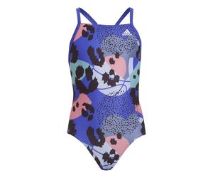 Adidas Flower Badeanzug Mädchen Badeanzug, blau 92
