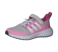adidas Unisex Kinder FortaRun 2.0 Cloudfoam Elastic Lace Top Strap Shoes, Grey One / Cloud White / Beam Pink, 32 EU