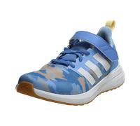 adidas Unisex Kinder FortaRun 2.0 Cloudfoam Elastic Lace Top Strap Shoes, Blue / Cloud White / Almost Yellow, 29 EU
