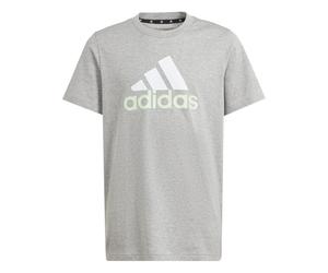 adidas Freizeit-Tshirt Essentials Two-Color Big Logo (100% Baumwolle) grau/weiss Kinder, Größe 176