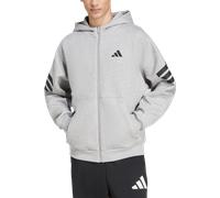 adidas Future Icon 3-Stripes Hoodie S grau