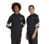 Adidas Future Icons 3-Streifen Full-Zip Kapuzenjacke Junior Schwarz/Weiß Kind/Mädchen 13-14 Anni 13-14 Anni