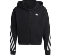 Adidas Future Icons 3-Streifen Kapuzenjacke Mädchen Kapuzensweater, schwarz 140