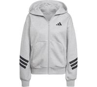 adidas Future Icons 3-Streifen Sweatjacke Damen JE0172 - medium grey heather M