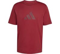adidas - Future Icons 3 Bar Logo Tee - T-Shirt, Gr. M, rot (ActiveMaroon)