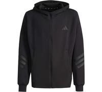 Adidas Future Icons 3 Stripes Full ZIP Hoodie Kinder Kapuzensweater, schwarz 152