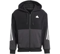Adidas, Future Icons 3-Stripes Full-Zip, Sweatshirt Mit Reißverschluss Und Kapuze, Schwarz, S, Mann
