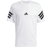 ADIDAS SPORTSWEAR T-Shirt mit geripptem Rundhalsausschnitt in Weiss, Größe XXL