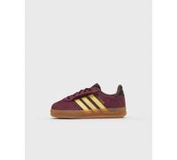 GAZELLE HALLENSCHUH, KOMFORTVERSCHLUSS, ELASTISCHE SCHNÜRSENKEL Maroon / Almost Yellow / Gold Metallic 23 1/2