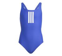 adidas Mädchen 3-Stripes Swimsuit Kids, Semi Lucid Blue/White, 7-8 Years