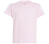 adidas - Girl's 3-Stripes Tee - T-Shirt, Gr. 128, weiß (ClearPink/White)