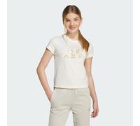 adidas Girls Animal Big Logo Single Jersey-T-Shirt für Kinder und Teens Beige 128