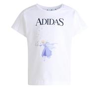 adidas Girl's Disney Frozen Tee, White/Dark Blue, 6-7 Years