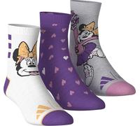 adidas Girl's DISNEY MINNIE MOUSE SOCKS, white/active purple/light grey heather, 3-4 Years