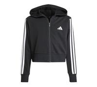 adidas Mädchen Essentials Full Zip Hoodie, Black/White, 7-8 Years