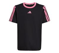 Adidas Girl's Essentials T-Shirt, Black/pink Fusion, 9-10 Years
