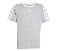 adidas Girl's Essentials T-Shirt, medium Grey Heather/White, 7-8 Years