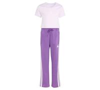 adidas Girl's ESSENTIALS T-SHIRT SET, ice lavender/white, 7-8 Years