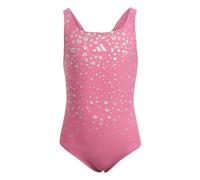 adidas Girl's Glitter V-Back Swimsuit, pink Fusion, 4-5 Years