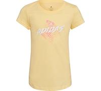 Adidas Girls Graphic Tee (Short Sleeve) G 3Bar G T, Almost Yellow, HL1619, 152