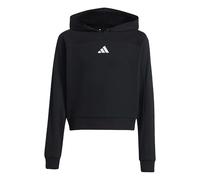 adidas Girl's Junior Girl Holiday Glam Cropped Sweatshirt, Black/Silver met., 11-12 Years