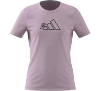 adidas Girl's JUNIOR Girls Animal Print Graphic Tee, Clear pink, 9-10 Years