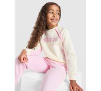 adidas Girls' Linear Colour Block Sweatshirt Kleinkinder, Cremefarben - 3-4Y