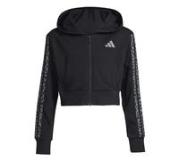 adidas Girl's Seasonals Animal Full Zip Hoodie, Black/White, 7-8 Years
