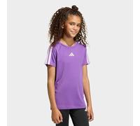 adidas Girl's Train Essentials 3-Stripes T-Shirt, Active Purple/Ice Lavender, 5-6 Years