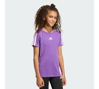 adidas Girl's Train Essentials 3-Stripes T-Shirt, Active Purple/Ice Lavender, 7-8 Years