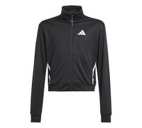 adidas Girl's Train Essentials Game & GO Full Zip Crew, Black/White, 13-14 Years